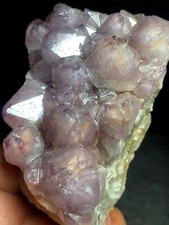 229g WOW Tibet Super Elestial Skeletal Amethyst Quartz Crystal &Pyramid i448 picture