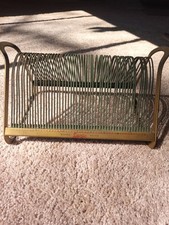 Vintage 1950's 'Lyric' 50 Green Wire Vinyl Record Holder Rack picture