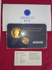 Abraham Lincoln LOT Gold Stamp, Several Medals/Coins, & Picture picture