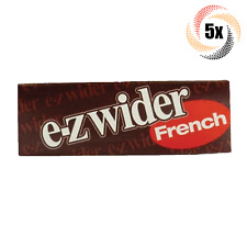 5x Packs E-Z Wider French | 1 1/4 1.25 | 24 Papers Per Pack | + 2 Rolling Tubes picture