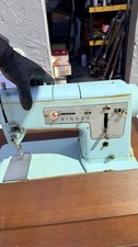 Singer Model 348 — Vintage Sewing Machine with Wooden Cabinet picture