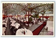 Harlow's Cafe Dining Room Interior Los Angeles California CA Vintage Postcard picture