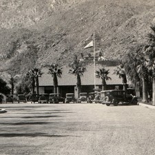 c1930s Palm Springs, CA Desert Resort Automobiles Snapshot Photo San Jacinto Mt picture