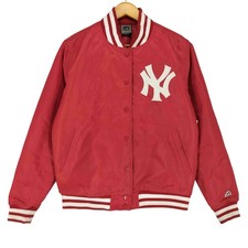 Used Majestic Atheletic Team Logo Embroidery Satin Stadium Jumper Men M picture