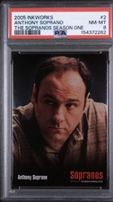 2005 Inkworks The Sopranos #2 Tony Soprano Rookie PSA 8 π₯ CARD HARD GRADE π₯ picture