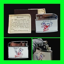 Vintage Hawaiian Primo Beer Double Sided Flat Ad Petrol Lighter w/ Box - UNFIRED picture