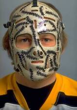 Boston Bruins goalie Gerry Cheevers posing in mask with scars draw - Old Photo picture