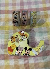 Walt Disney World Vintage Decorative Tape Rolls And Tape Dispenser picture