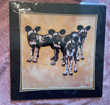 Disney Parks Art Animal Kingdom African Wild Dogs By Joe Rohde Print 16” x 16” picture
