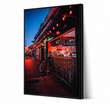 36x24 LED Lighted Canvas Wall Art Frame Battery Powered Home Decor Print picture