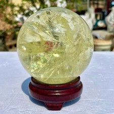 4.9LB Top Natura Citrine Quartz Sphere Quarzt Crystal Ball reiki Healing picture