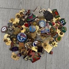 1LB VINTAGE-MODERM COLLECTABLE PINS PIN BACKS COLLECTION BULK ASSORTED MIXED LOT picture