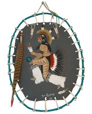 Handpainted Native American-Inspired Wall Art Don Redbird 88 20