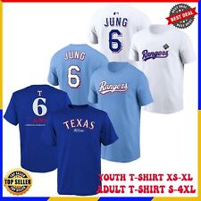 HOT Texas Josh Jung 6 Rangers 2023 American League Champions Player Name T-Shirt picture