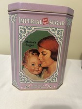 Vintage 1993 Imperial Pure Cane Sugar Mama’s Sugar Tin 150th Anniversary Texas picture