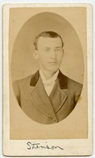 Young Man Stinson ? Vintage CDV Photo by Boyce , Belleville , ON Canada picture