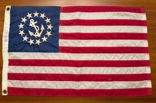 Vintage 13 Star Fouled Anchor Yacht Nautical 16” by 24” American Flag USA picture