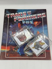 RARE Transformers 1986 Panini Album & COMPLETE un-used sticker set. picture