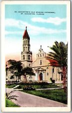 St. Augustine's Old Spanish Cathedral St. Augustine Florida FL Posted Postcard picture
