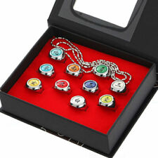 AKATSUKI Member's Rings 10 Pcs Set NARUTO Cosplay Ring in Box With Chain US SHIP picture