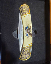 American Mint American Virtues Freedom Eagle Folding Knife NEW w/ Box Papers picture