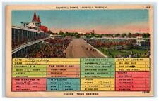 Churchill Downs Louisville KY Check Items Desired Vintage Linen Postcard 1946 picture