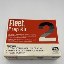 RARE VTG Fleet Prep Kit Suppository Bowel Prep New Open Box Large Coffee Enema picture