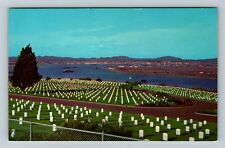 San Diego CA-California, Fort Rosecrans Natl Cemetery Point Loma Chrome Postcard picture