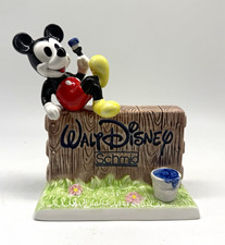 Schmid Walt Disney Dealer Display Sign Mickey Mouse Painting Fence figurine picture