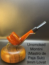 Vintage Unsmoked Montini (Mastro De Paja Sub) 9mm Lovat Tobacco Pipe picture