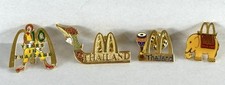 Vintage McDonald's Thailand Collectible Lapel Pins Lot Of 4 Foreign Travel picture