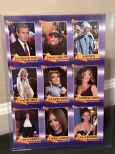 Uncut Sheet In Case Celebrity Review 2003 Rookie Eminem Jennifer Lopez RC Card picture