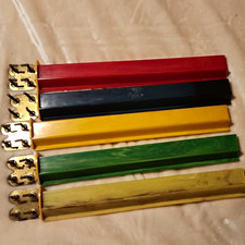 Vintage Bakelite Wall Plaques Set of 5 -Marbled Red Black Yellow Green Tan picture