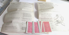 1930s-40s BOB HASKELL'S TEN LITTLE INDIANS Magic Card Trick Cards & Instructions picture