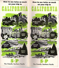 Southern Pacific Railroad 4 Routes to California Vtge 1950 Brochure B&W Photos picture