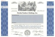 Florida Panthers Holdings, Inc. - Specimen Stock Certificate - Specimen Stocks & picture