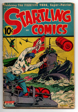 Startling Comics #28 VG- 3.5 Schomburg War Cover Scarce Golden Age Comic 1944 picture