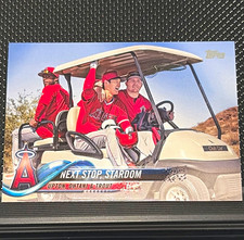 Topps 2018 Update Series US158 Next Stop: Stardom Ohtani Trout Upton picture