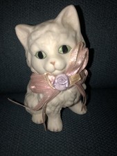 Vintage Humko White Porcelain Persian Kittens Figurine picture