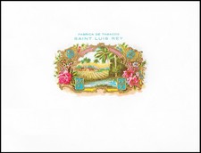 Cigar Box Label of SAINT LUIS REY embossed.  BEST CUBAN COLLECTIBLES picture