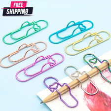 Multicolor Metal Paper Clip Notebook Document Organizer Pen Holder Clip Bookmark picture