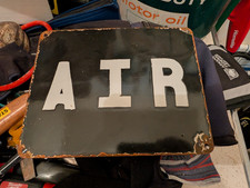 Vintage Original Porcelain AIR Sign Gas Station Garage Metal Strip plate picture