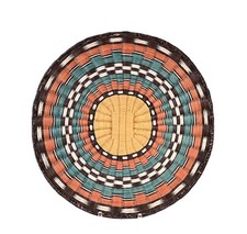 Hopi Pueblo Wicker Plate Basket Late 20th Century 1.4375