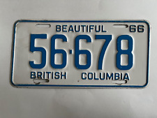 1966 British Columbia License Plate All Original picture