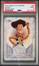 Topps Disney 100 Chrome (2023) Woody Refractor #83 PSA 9 Non-Sport Card picture
