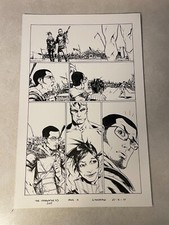 TERMINATOR 2029 #3 original comic art naked TERMINATOR time travel REESE CONNOR picture