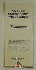 Delta Airlines DC 89-32  Safety Card  -  1974 picture