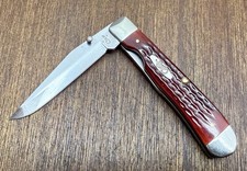 Case XX USA 6154L SS Trapperlock Red Bone Linerlock Pocket Knife picture