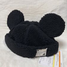 Japan Tokyo Disney Resort Store Ears HeadBand Hat Fluffy Black CAP picture