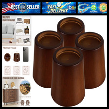 3 inch Wood Bed Risers Set of 4, Round Furniture Risers for Couch & Chair picture
